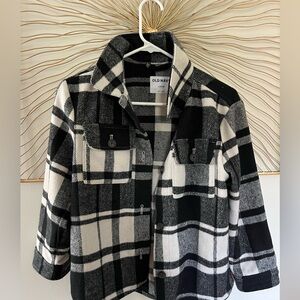 Plaid Textured Shacket for Girls size L